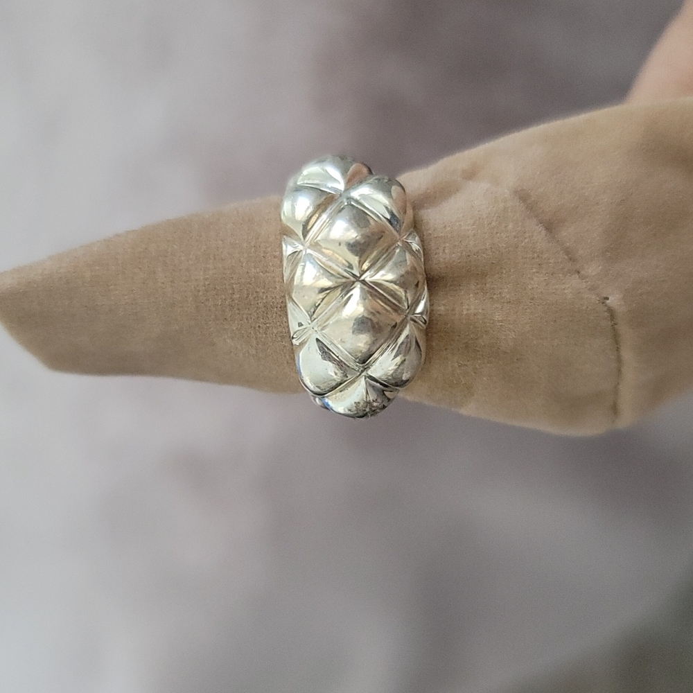 Sterling Silver puffy band ring
